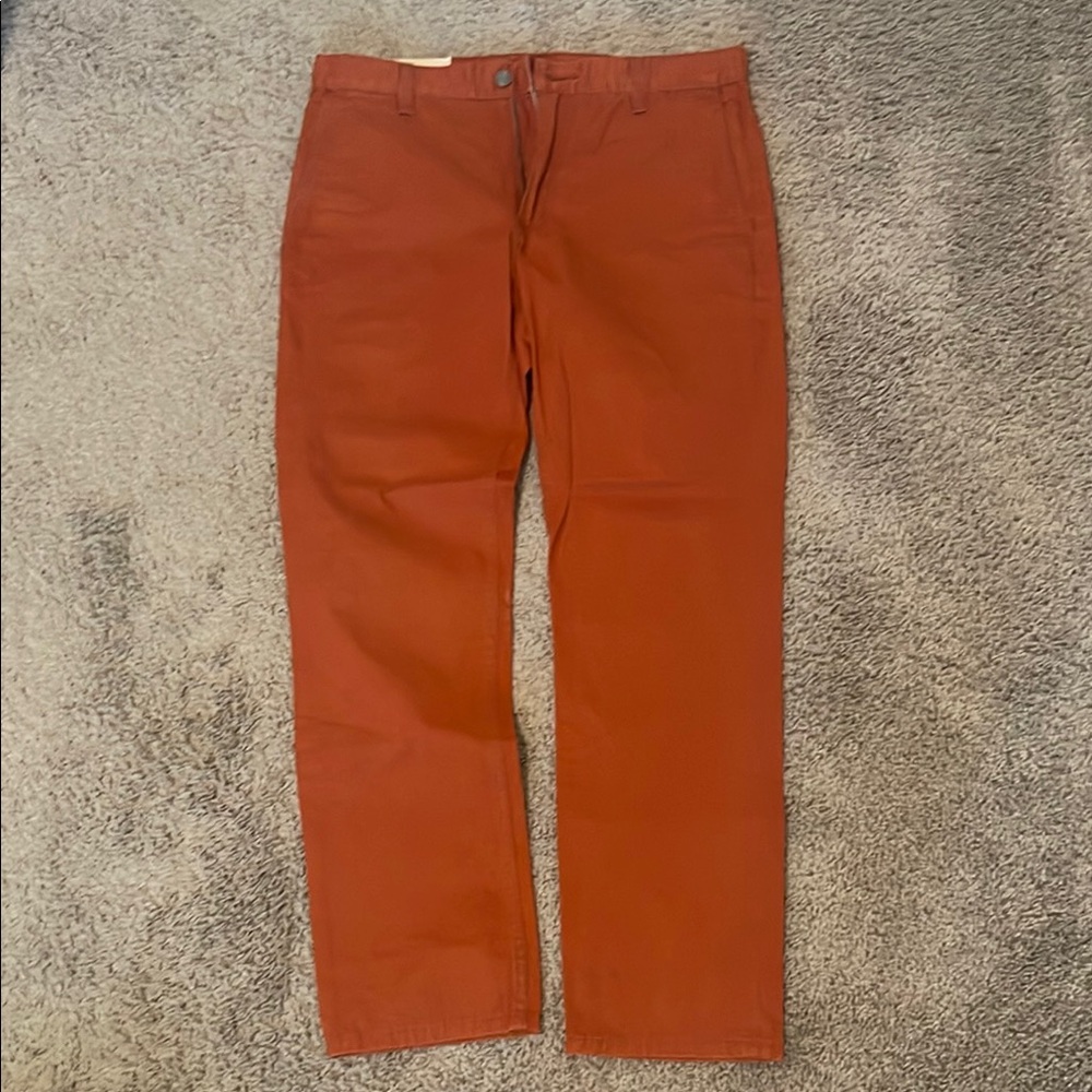 Levi's Burnt Orange/Rust Color Slim Jeans Vibrant and Stylish